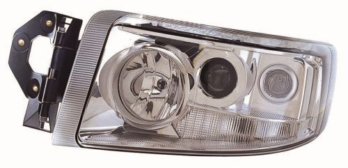 ABAKUS 551-1163L-LDEF1 Headlight Left, H1, H3, H7, W5W, PY21W, Halogen, chrome, with low beam, with indicator, with high beam, with position light, with front fog light, for right-hand traffic, without motor for headlamp levelling, P14.5s, PK22s, PX26d, BAU15s