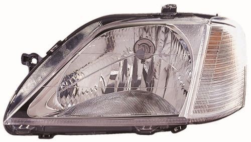 551-1153L-LD-EM ABAKUS Headlight DACIA Left, H4, Crystal clear, with indicator, for right-hand traffic, with bulb holder, without motor for headlamp levelling, P43t