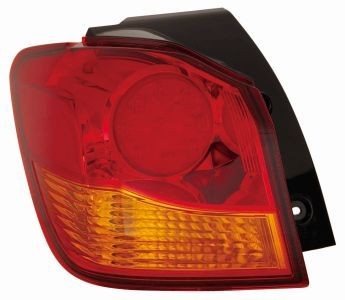 214-19B9L-UE ABAKUS Tail lights MITSUBISHI Left, W21W, LED, red, without bulb holder, without bulb