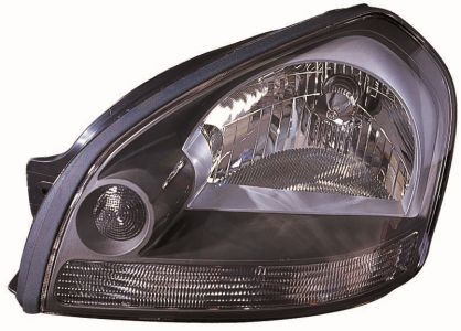 ABAKUS 221-1134R-LDEM2 Headlight Right, H4, Crystal clear, without motor for headlamp levelling, Housing with black interior, P43t