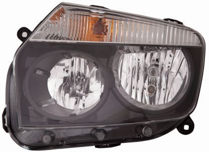 ABAKUS 551-1186R-LDEM2 Headlight Right, H1, H7, W5W, PY21W, Halogen, black, with indicator, with high beam, with front fog light, for right-hand traffic, without bulbs, without motor for headlamp levelling, Housing with black interior, P14.5s, PX26d, BAU15s