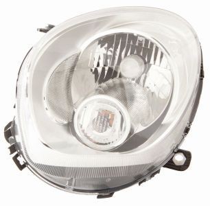 ABAKUS 882-1124LMLDEMC Headlight Left, H4, P21W, chrome, Crystal clear, for right-hand traffic, without bulb holder, without bulb, with motor for headlamp levelling, P43t, BA15s