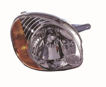 ABAKUS 221-1124R-LD-EM Headlight Right, H4, Crystal clear, yellow, with indicator, for right-hand traffic, P43t