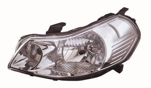 ABAKUS 661-1152RMLD-EM Headlight Right, H4, Crystal clear, for right-hand traffic, without bulb holder, without bulb, with motor for headlamp levelling, P43t