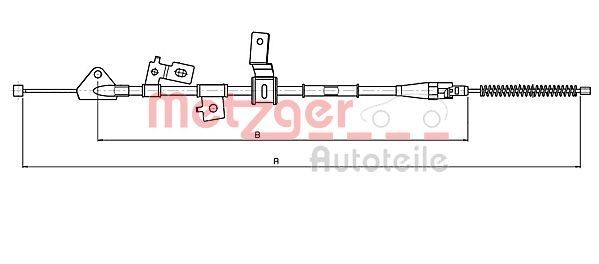 METZGER Brake cable Nissan Pixo UA0 new 17.5070