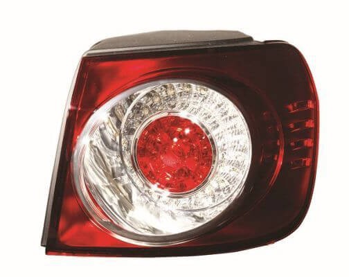 441-1972R3AE ABAKUS Tail lights VW Right, Outer section, LED, red, with bulb holder