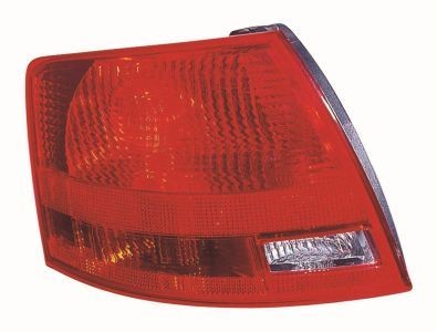 446-1910L-UE ABAKUS Tail lights AUDI Left, Outer section, P21W, red, without bulb holder, without bulb