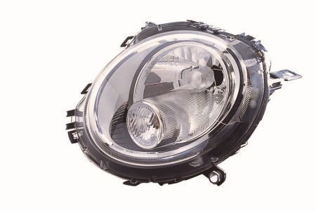 ABAKUS 882-1118RMLDEMC Headlight Right, H4, P21W, chrome, Crystal clear, without bulb holder, without bulb, with motor for headlamp levelling, P43t, BA15s