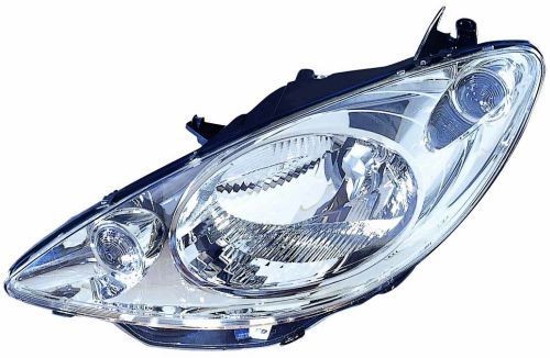 ABAKUS 550-1136R-LDEM1 Headlight Right, H4, chrome, for right-hand traffic, with motor for headlamp levelling, P43t