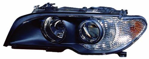 ABAKUS 444-1135L-LDM2C Headlight Left, H7, black, Crystal clear, with motor for headlamp levelling, PX26d