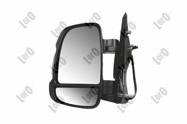 ABAKUS 0536M04 Wing mirror Left, black, Electric, Convex, Heatable, Short mirror arm, for left-hand drive vehicles
