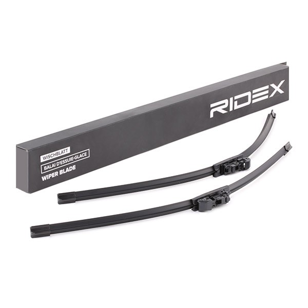 RIDEX 298W0057 Wiper blade 680, 630 mm Front, Beam, with spoiler, Flat, 27/ 25 Inch