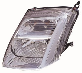 ABAKUS 552-1119L-LD-EM Headlight Left, H4, W5W, PY21W, Crystal clear, for right-hand traffic, without bulb holder, without bulb, with motor for headlamp levelling, P43t, BAU15s