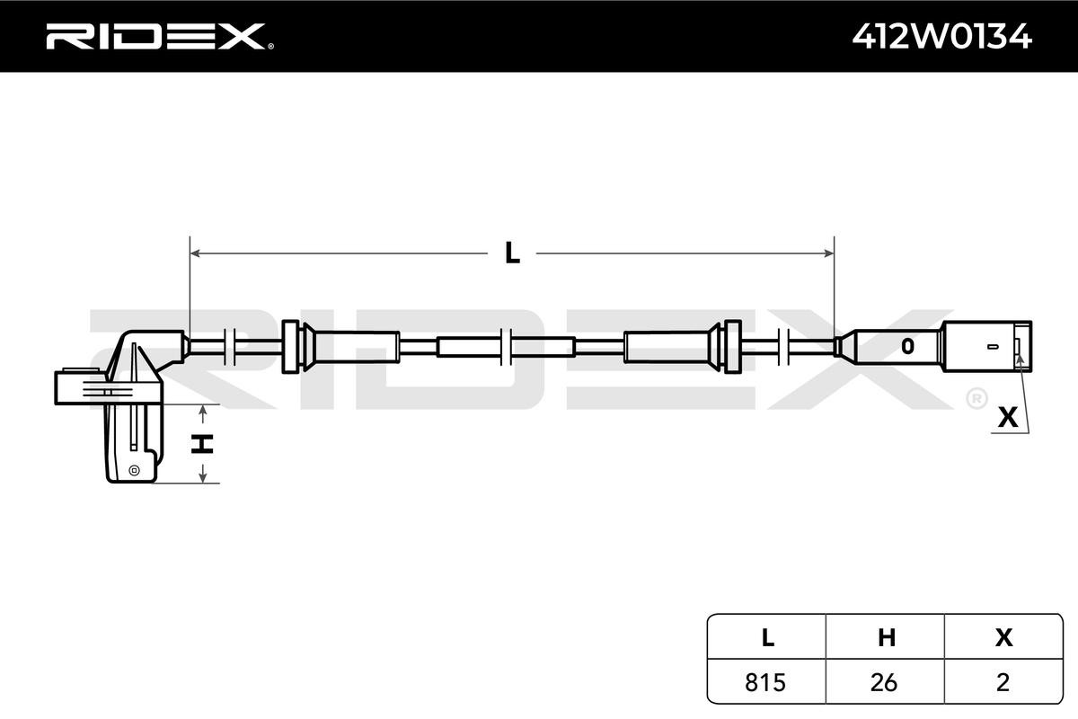 RIDEX ABS wheel speed sensor 412W0134 for PEUGEOT 206