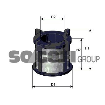 SogefiPro Height: 41mm Inline fuel filter FA9564ECO buy