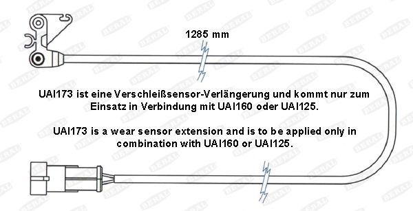 UAI173 BERAL Warnkontakt, Bremsbelagverschleiß IVECO EuroTech MT