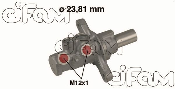 202-522 CIFAM Brake master cylinder PEUGEOT D1: 23,81 mm, Aluminium