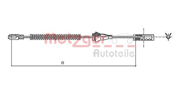 METZGER 11.5959 Hand brake cable 91 27 518