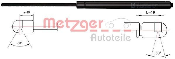 METZGER 420N, 479 mm Stroke: 153mm Gas spring, boot- / cargo area 2110424 buy