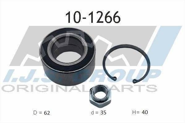IJS GROUP 10-1266 Wheel bearing kit Front Axle, 62 mm