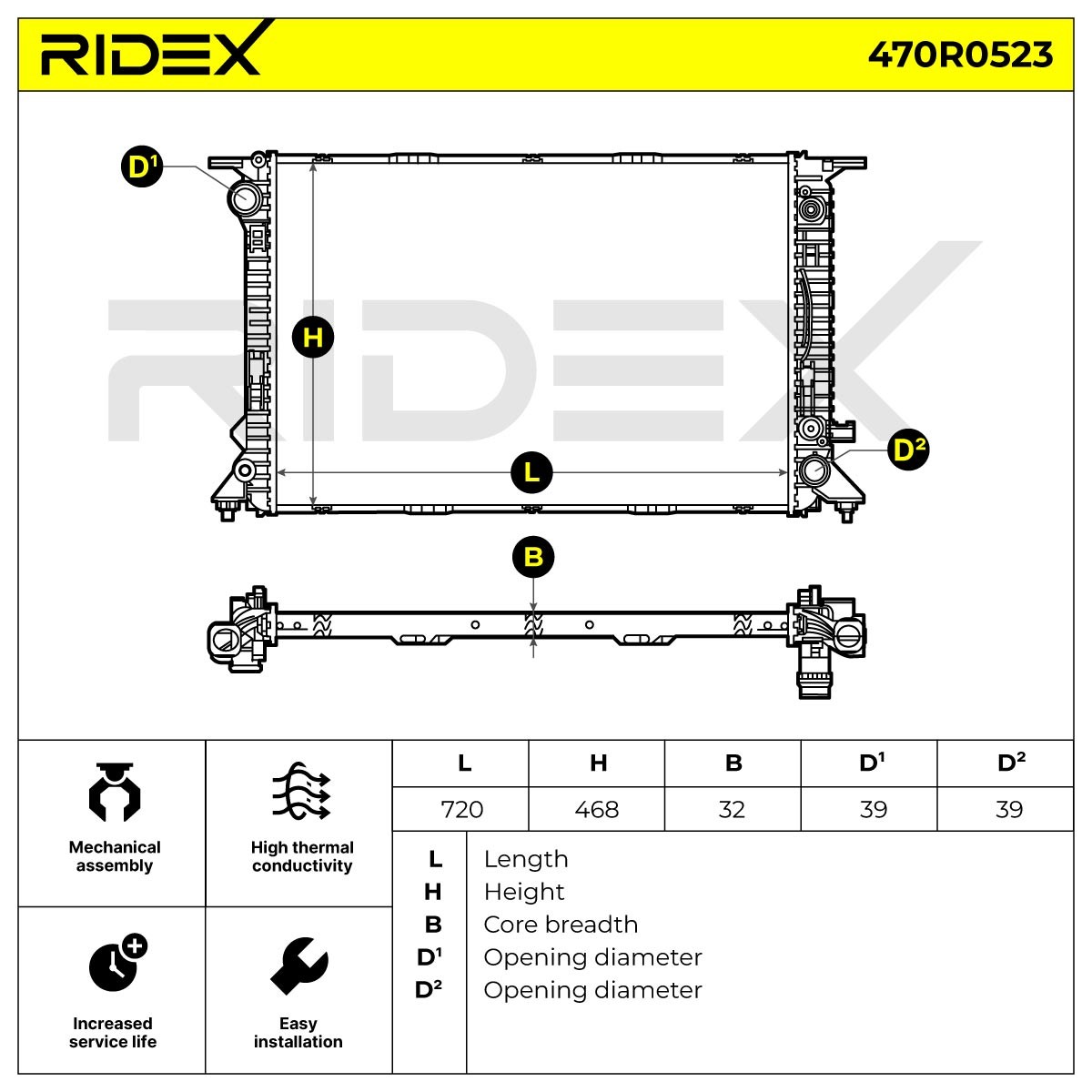 RIDEX Radiators 470R0523 buy online