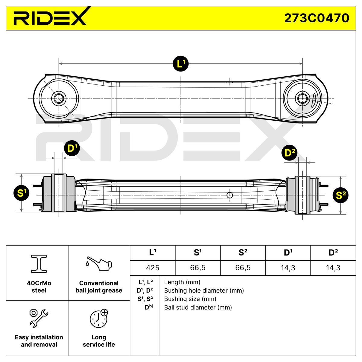 273C0470 Track control arm RIDEX 273C0470 review and test