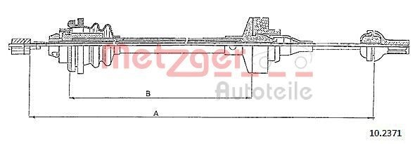 METZGER 10.2371 Clutch Cable Adjustment: with manual adjustment, COFLE