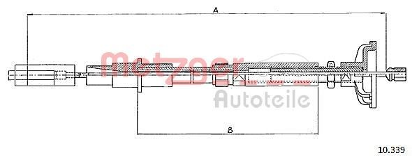 METZGER 10.339 Clutch Cable Adjustment: with manual adjustment, COFLE