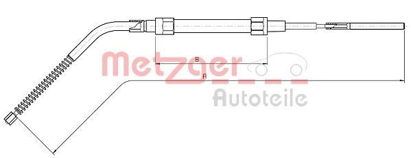 Great value for money - METZGER Hand brake cable 10.4134