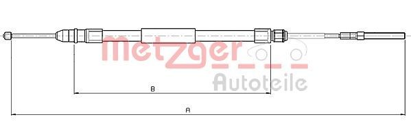 METZGER 104136 Brake cable BMW 3 Saloon (E46) 320 d 150 hp Diesel 2001