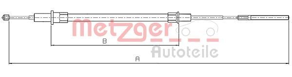 Great value for money - METZGER Hand brake cable 10.4153