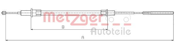 Great value for money - METZGER Hand brake cable 10.4154