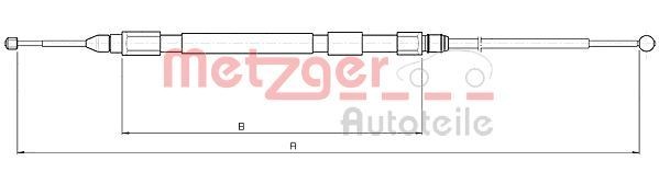 Original METZGER Emergency brake cable 10.4157 for BMW 1 Series