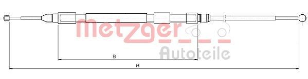 BMW X1 Brake cable 839065 METZGER 10.4232 online buy