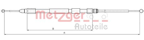 BMW X3 Hand brake cable METZGER 10.4267 cheap