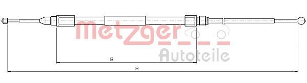 BMW X1 Parking brake cable 839069 METZGER 10.4268 online buy