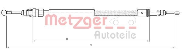 Great value for money - METZGER Hand brake cable 10.4738