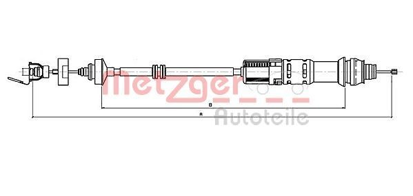 METZGER 11.2199 Clutch Cable 2150 CY