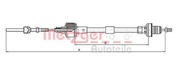 METZGER 11.2532 Clutch Cable 669187
