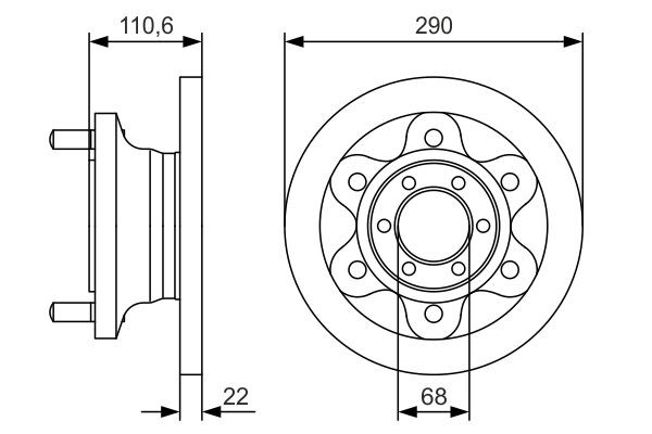 BOSCH 0 986 479 S95 Brake discs IVECO POWER DAILY in original quality