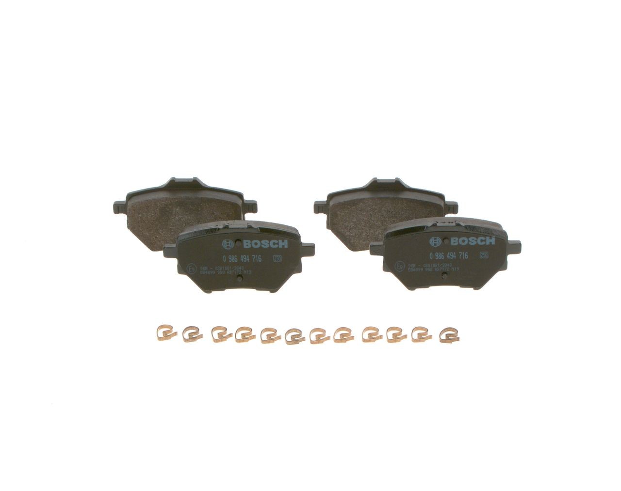 BOSCH 25839 Disc pads Low-Metallic, with anti-squeak plate, with mounting manual