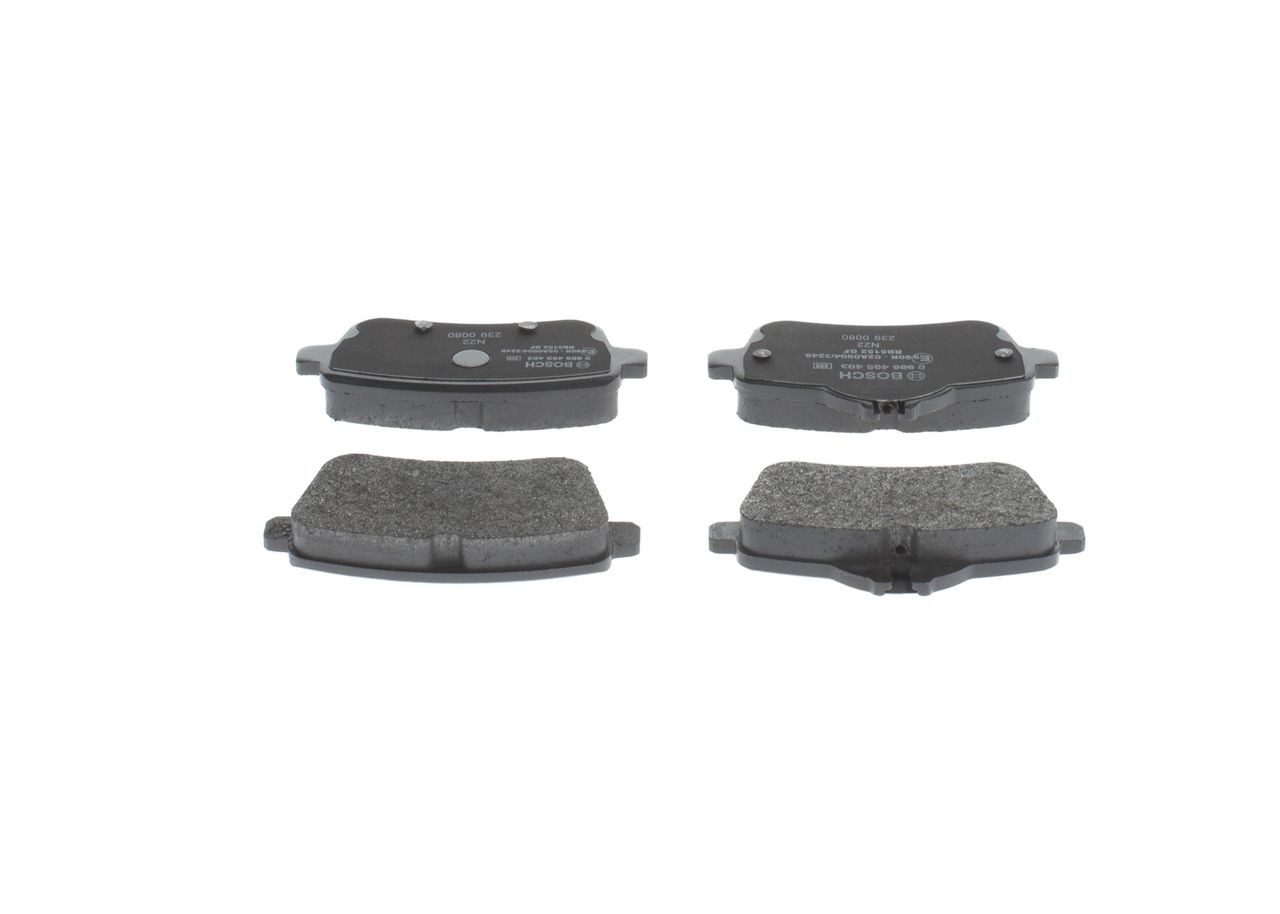 BOSCH 25215 Disc pads Low-Metallic, with anti-squeak plate
