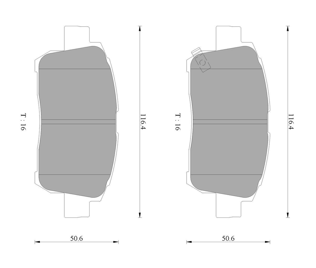 BP9086 BOSCH Ceramic, with acoustic wear warning Height: 50,6mm, Width: 116,4mm, Thickness: 16mm Brake pads 0 986 AB9 086 buy