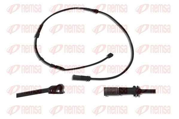 WCA001120 REMSA Front Axle Length: 955mm Warning contact, brake pad wear 001120 buy