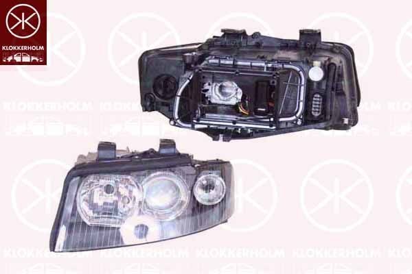 KLOKKERHOLM Left, H7/H7 Vehicle Equipment: for vehicles with headlight levelling Front lights 00190141A1 buy