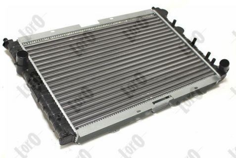 ABAKUS 002-017-0001 Engine radiator Aluminium, 580 x 380 x 34 mm, Manual Transmission, Mechanically jointed cooling fins