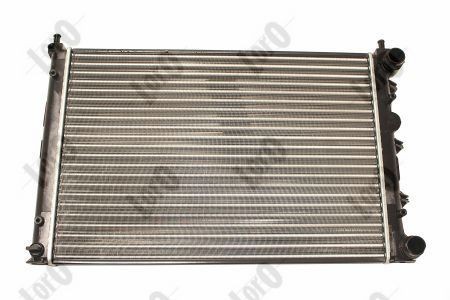 ABAKUS 002-017-0003 Engine radiator Aluminium, 578 x 415 x 23 mm, Manual Transmission, Mechanically jointed cooling fins