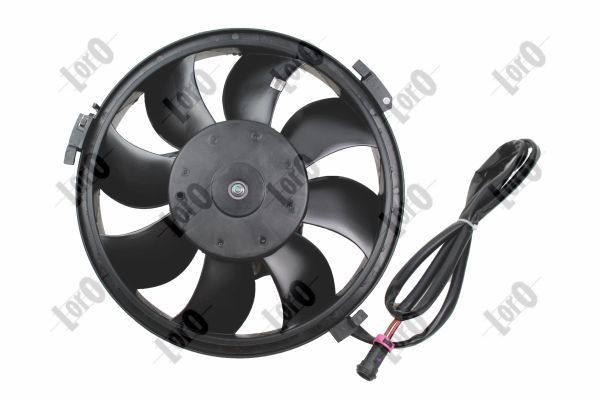 ABAKUS 003-014-0011 Fan, radiator for vehicles with air conditioning, for vehicles with trailer hitch, for vehicles without air conditioning, Ø: 280 mm, without radiator fan shroud, with electric motor