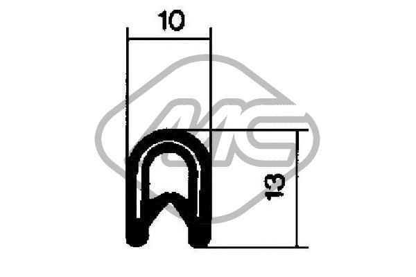 Metalcaucho Rubber door seal 00605 – brand-name products at low prices