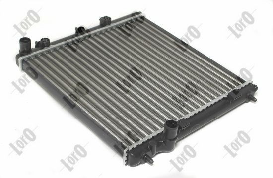 ABAKUS 009-017-0047 Engine radiator for vehicles with air conditioning, for vehicles without air conditioning, for vehicles with diesel engine, 380 x 396 x 23 mm